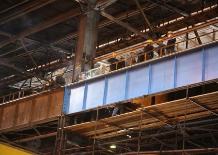 تعویض بالكهای كارگاه شمش فولادسازی ذوب آهن اصفهان