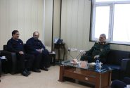 دیدار مدیرعامل شرکت فولاد خوزستان و هیات همراه با فرمانده سپاه حضرت ولی‌عصر (عج)