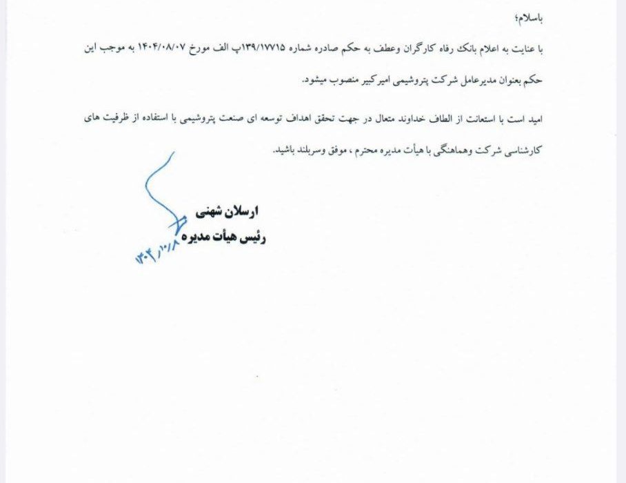 علی حیاتی مدیرعامل «شکبیر» شد